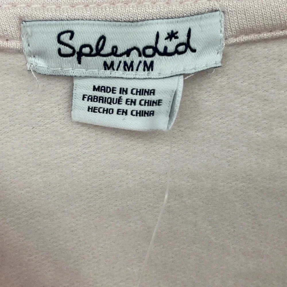 Splendid Gathered Back Hoodie Pajama Top In Ballerina Pink Size M - Picture 5 of 11